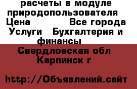 расчеты в модуле природопользователя › Цена ­ 3 000 - Все города Услуги » Бухгалтерия и финансы   . Свердловская обл.,Карпинск г.